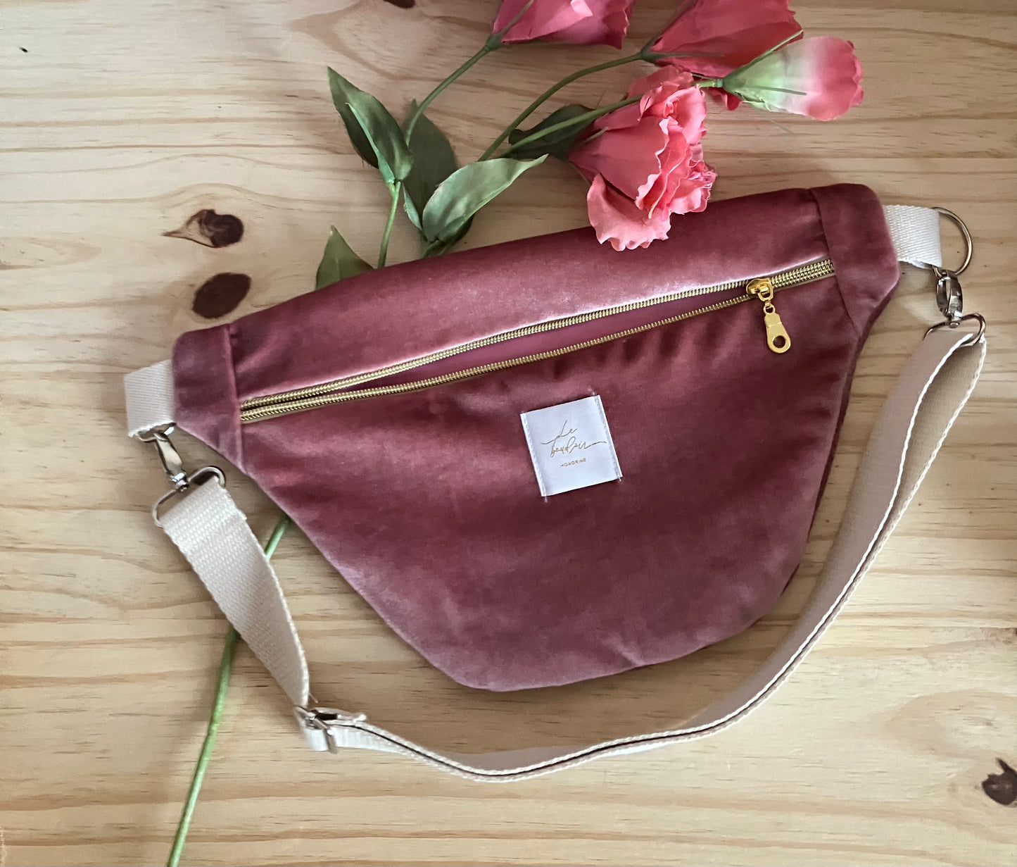 Sac banane en velours