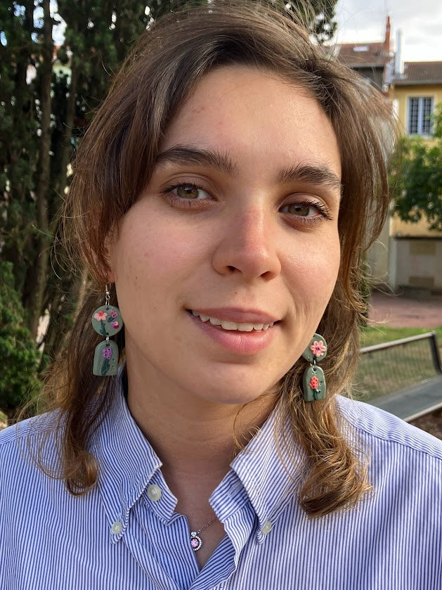 Boucles d'oreilles pendantes naturelles