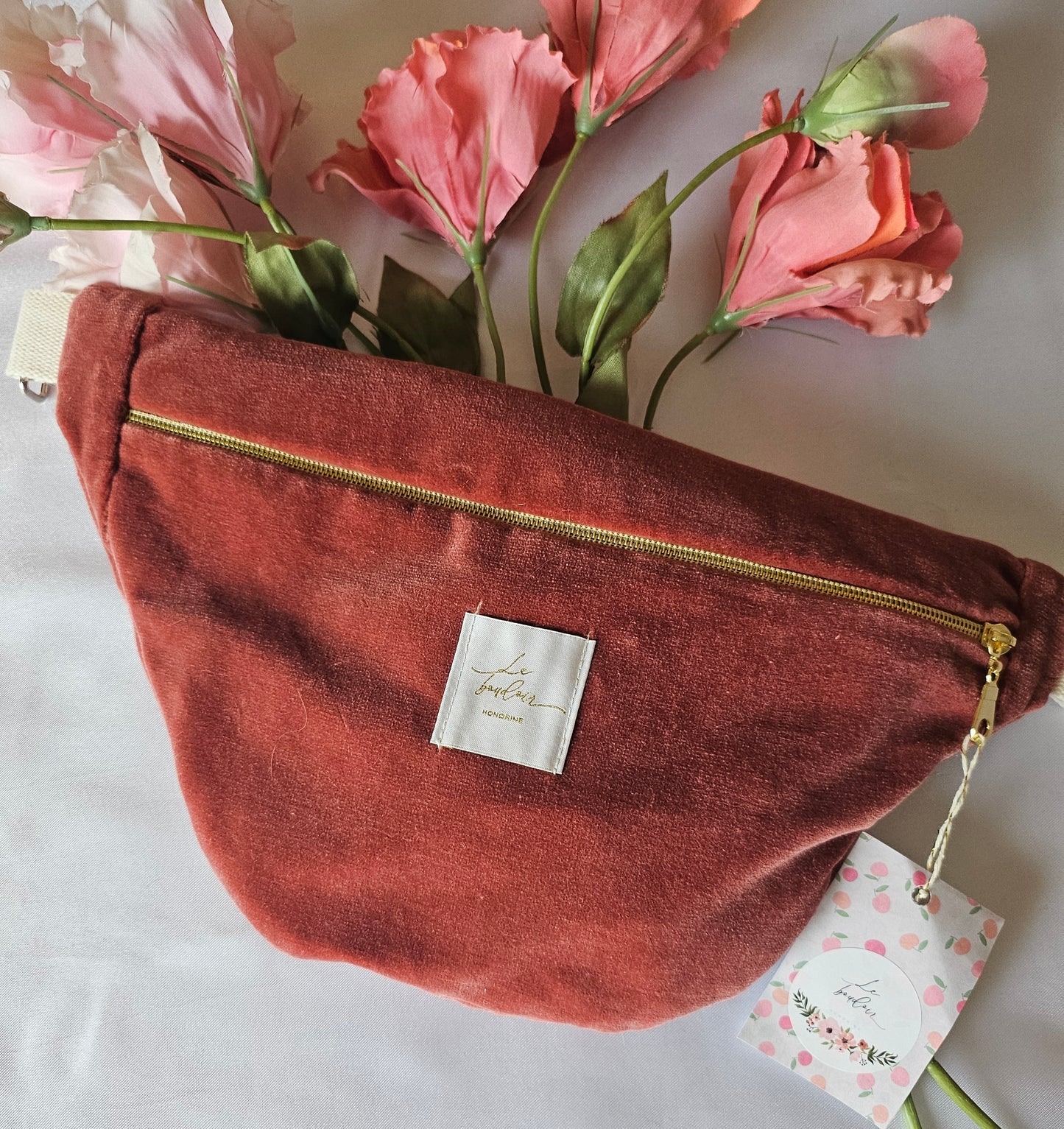Sac banane velours