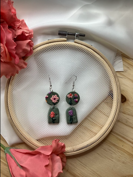 Boucles d'oreilles pendantes naturelles