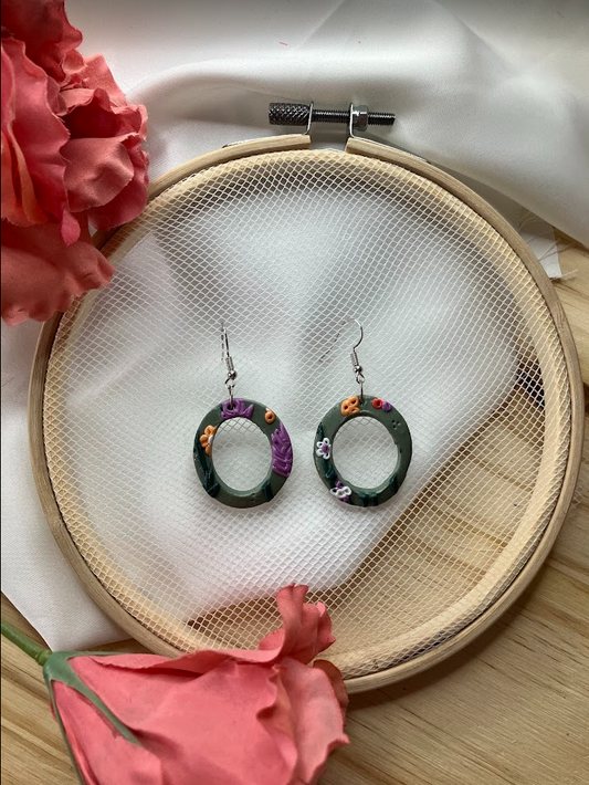 Boucles d'oreilles en pâte polymère : Cercles