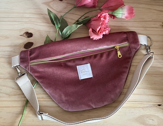 Sac banane en velours