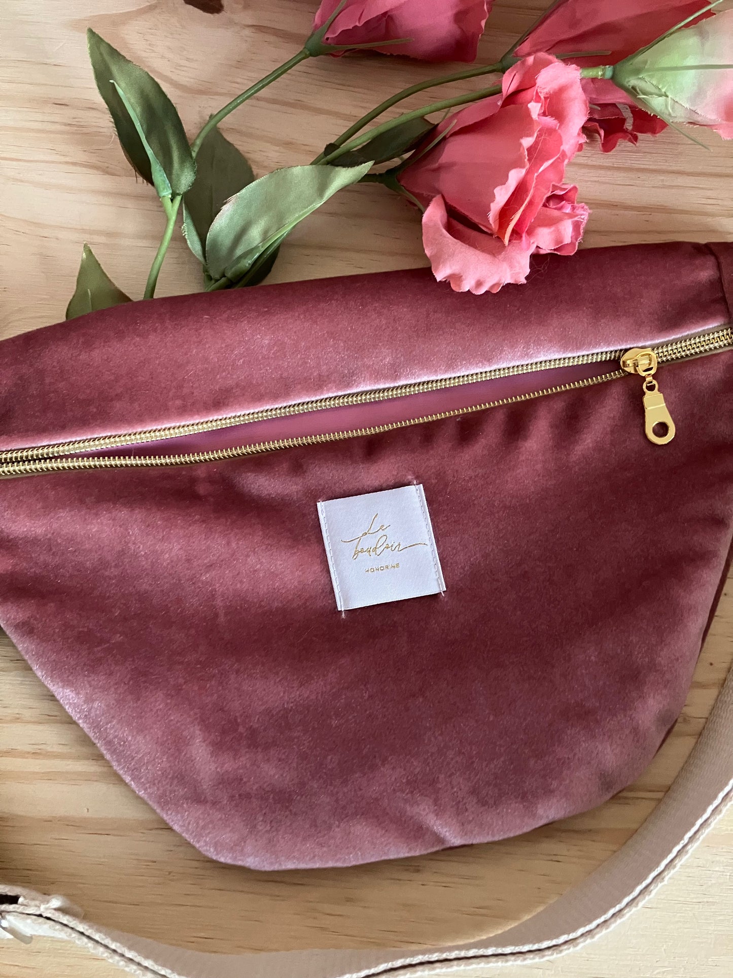 Sac banane en velours