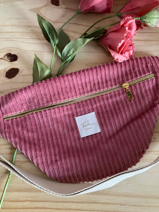 Sac banane en velours côtelé