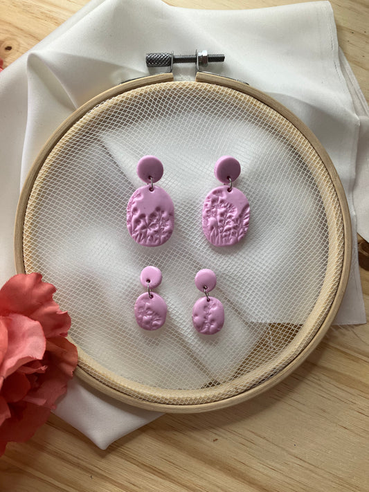 Boucles d'oreilles empreintes fleuris